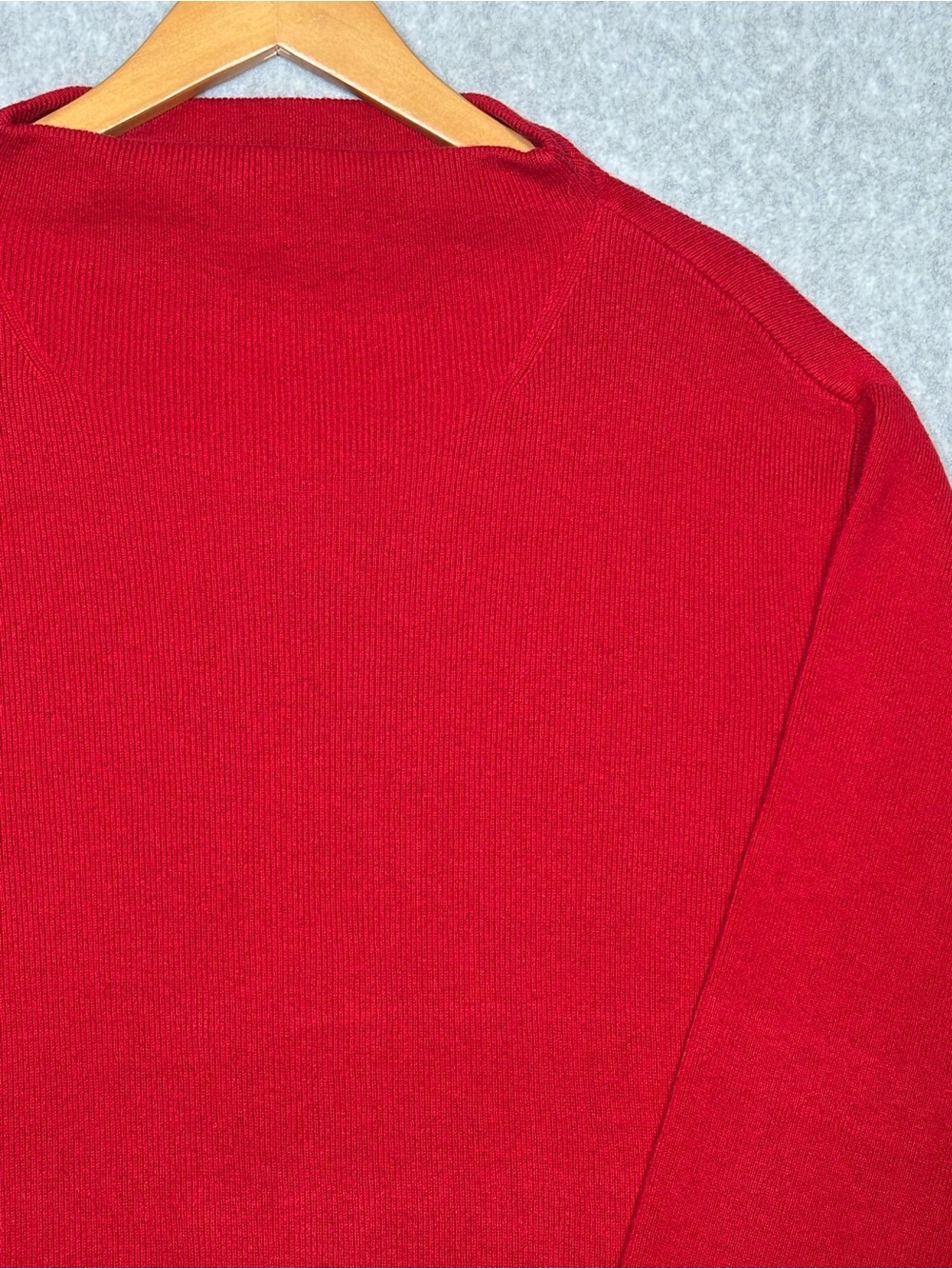 J.Jill Mock Neck Long Sleeve Knit Sweater Tunic-Scarlet Red-Women Size 4X